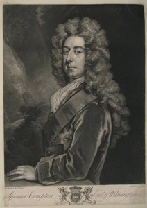 斯宾塞·康普顿，威尔明顿伯爵，约翰·费伯，1734年出版（mezzotint）